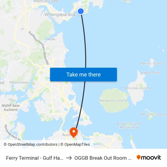 Ferry Terminal - Gulf Harbour to OGGB Break Out Room Level3 map