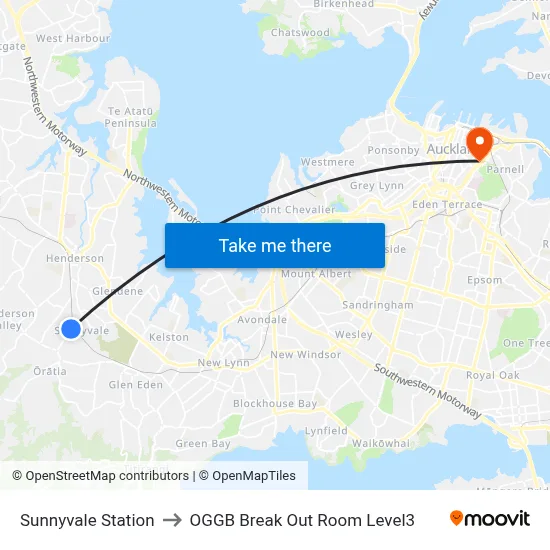 Sunnyvale Station to OGGB Break Out Room Level3 map