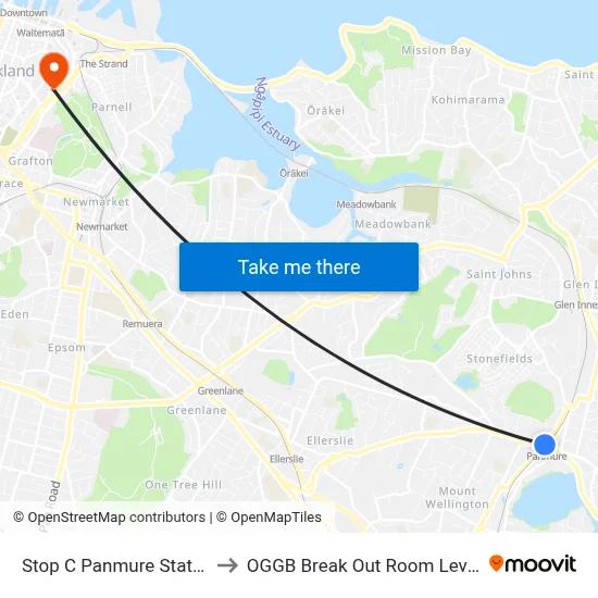 Stop C Panmure Station to OGGB Break Out Room Level3 map