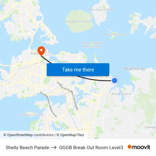 Shelly Beach Parade to OGGB Break Out Room Level3 map