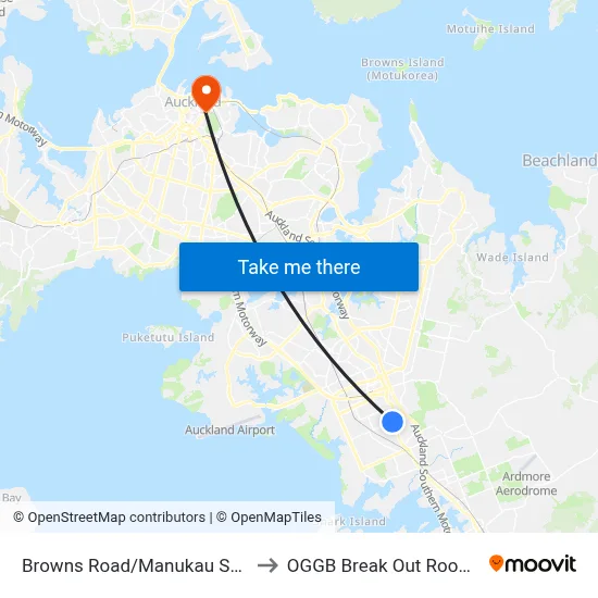 Browns Road/Manukau Superclinic to OGGB Break Out Room Level3 map