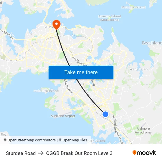 Sturdee Road to OGGB Break Out Room Level3 map