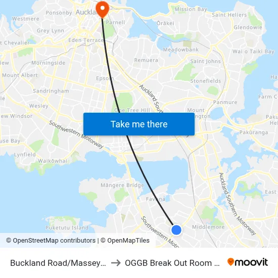 Buckland Road/Massey Road to OGGB Break Out Room Level3 map