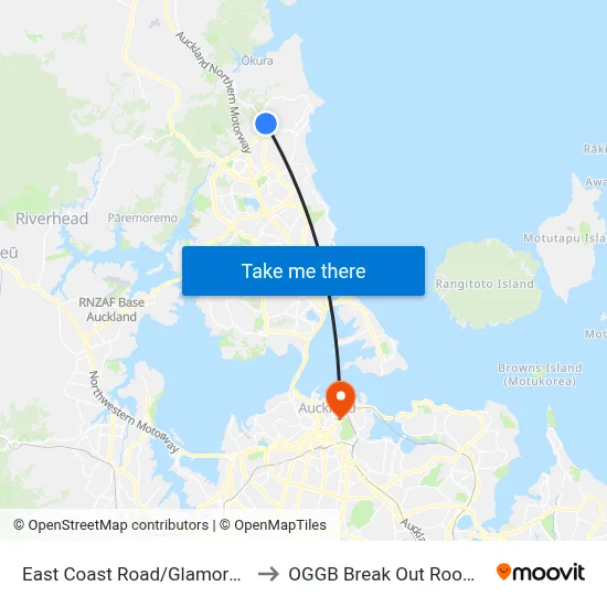 East Coast Road/Glamorgan Drive to OGGB Break Out Room Level3 map