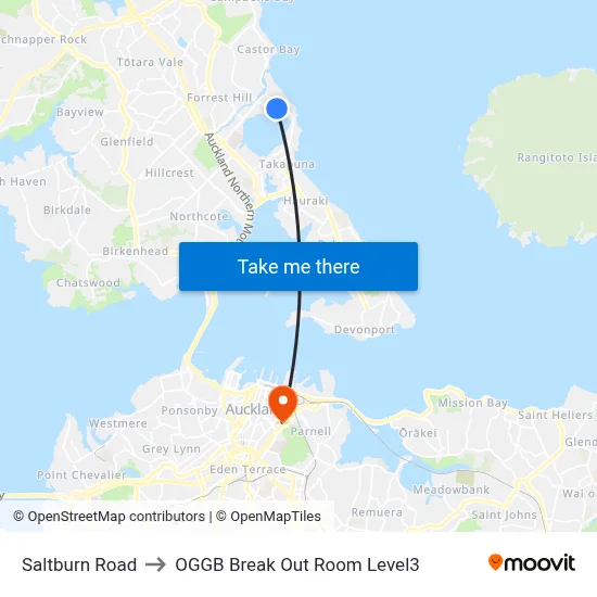 Saltburn Road to OGGB Break Out Room Level3 map