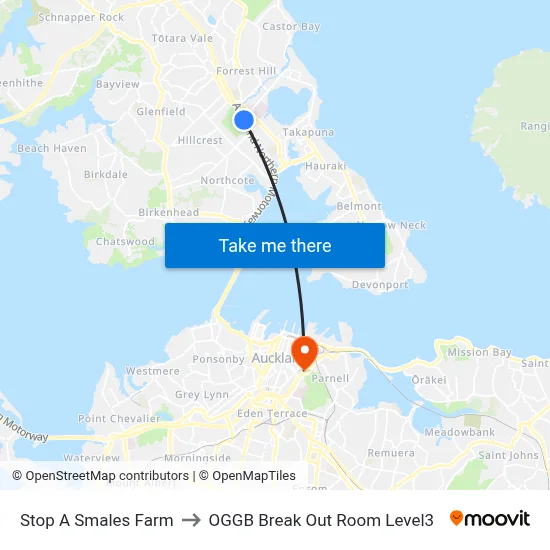 Stop A Smales Farm to OGGB Break Out Room Level3 map