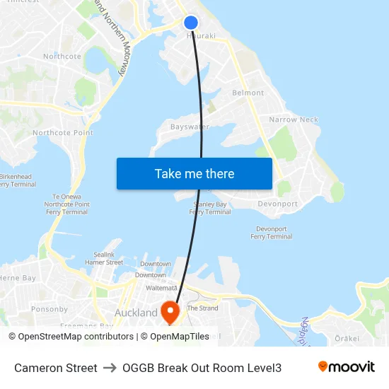 Cameron Street to OGGB Break Out Room Level3 map