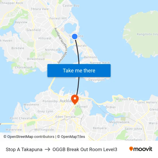 Stop A Takapuna to OGGB Break Out Room Level3 map