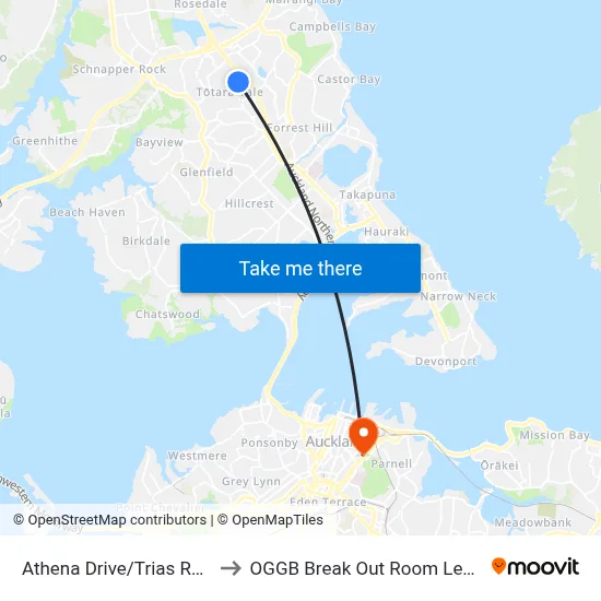 Athena Drive/Trias Road to OGGB Break Out Room Level3 map