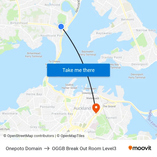 Onepoto Domain to OGGB Break Out Room Level3 map