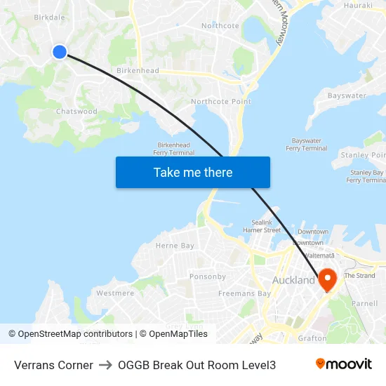 Verrans Corner to OGGB Break Out Room Level3 map