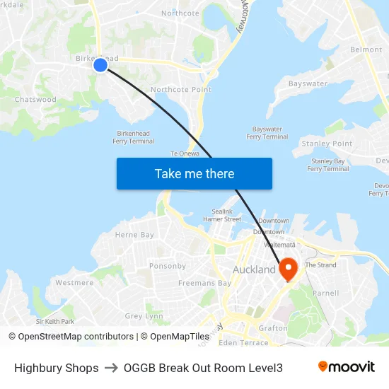 Highbury Shops to OGGB Break Out Room Level3 map
