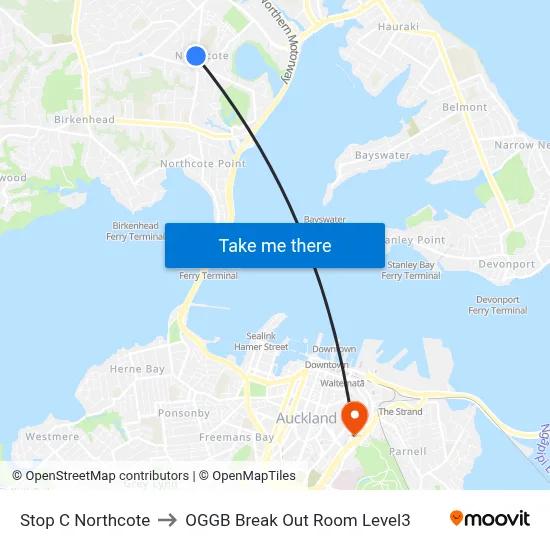 Stop C Northcote to OGGB Break Out Room Level3 map
