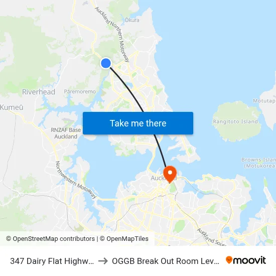347 Dairy Flat Highway to OGGB Break Out Room Level3 map