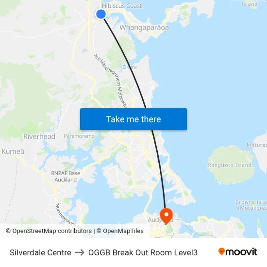 Silverdale Centre to OGGB Break Out Room Level3 map