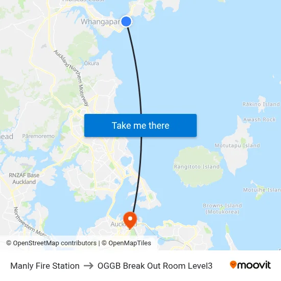Manly Fire Station to OGGB Break Out Room Level3 map