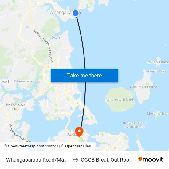Whangaparaoa Road/Manly Shops to OGGB Break Out Room Level3 map
