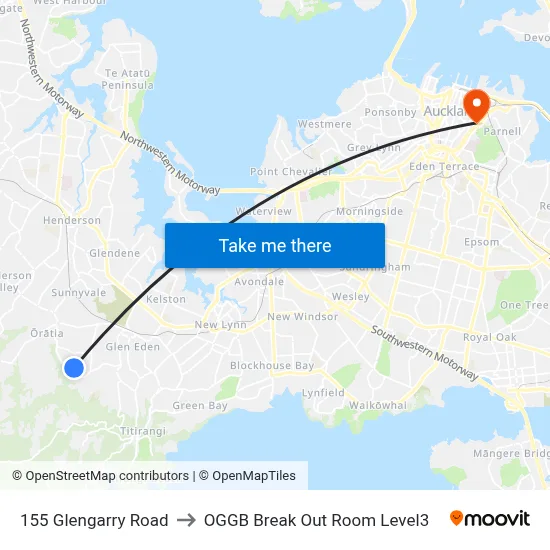 155 Glengarry Road to OGGB Break Out Room Level3 map