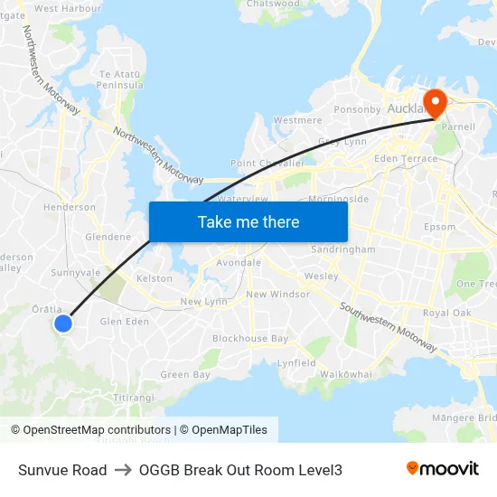 Sunvue Road to OGGB Break Out Room Level3 map