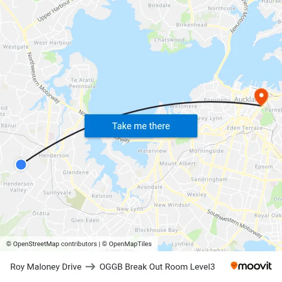 Roy Maloney Drive to OGGB Break Out Room Level3 map