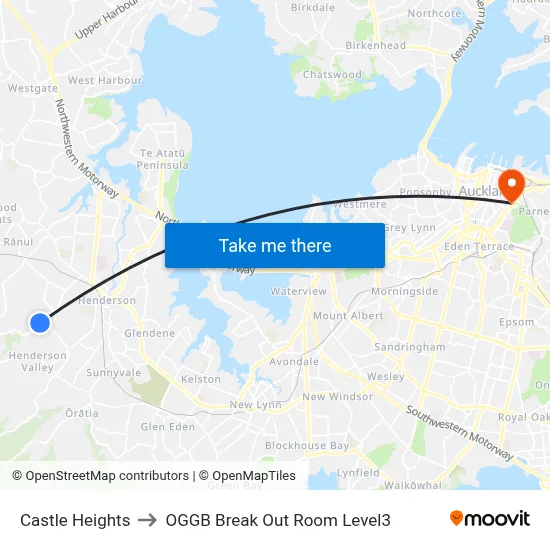 Castle Heights to OGGB Break Out Room Level3 map
