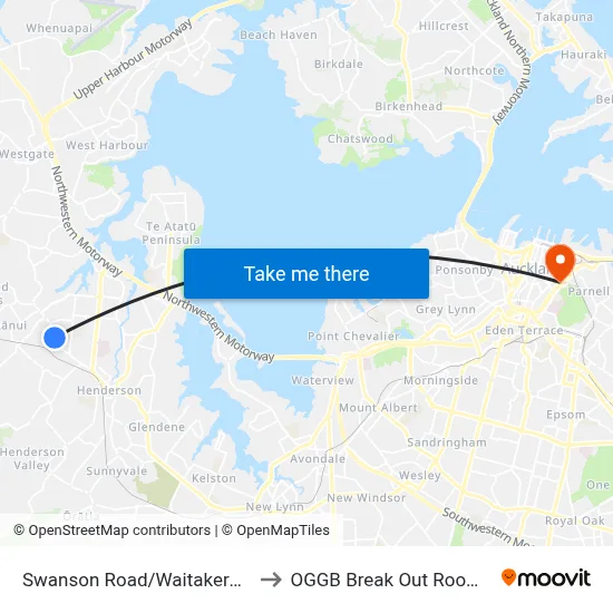 Swanson Road/Waitakere College to OGGB Break Out Room Level3 map