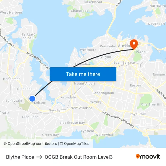 Blythe Place to OGGB Break Out Room Level3 map