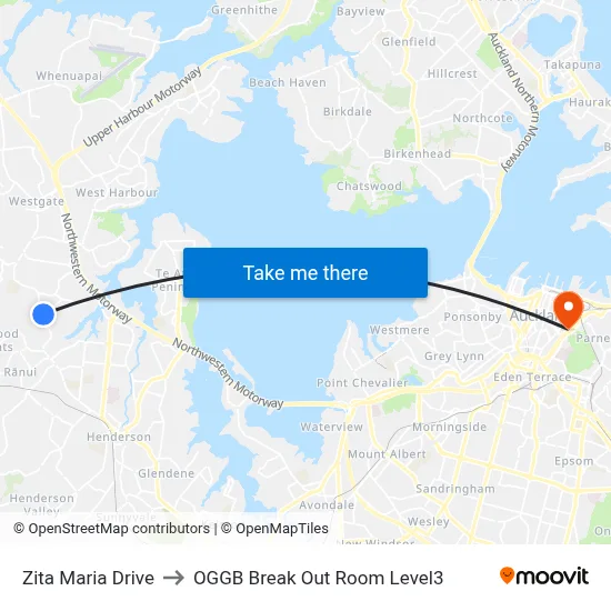Zita Maria Drive to OGGB Break Out Room Level3 map