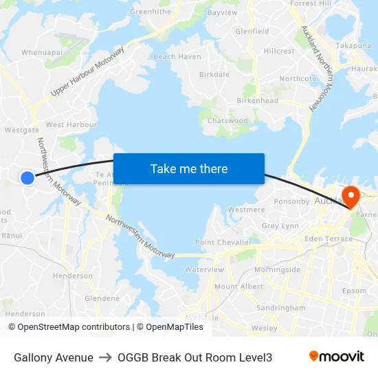 Gallony Avenue to OGGB Break Out Room Level3 map