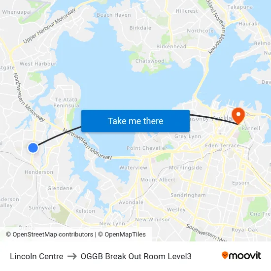 Lincoln Centre to OGGB Break Out Room Level3 map