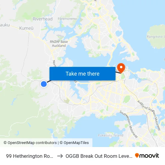 99 Hetherington Road to OGGB Break Out Room Level3 map