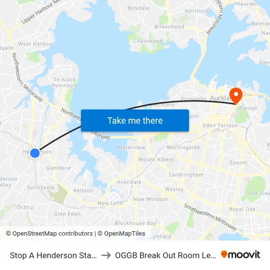 Stop A Henderson Station to OGGB Break Out Room Level3 map