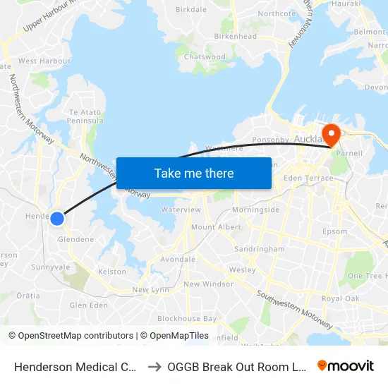 Henderson Medical Centre to OGGB Break Out Room Level3 map