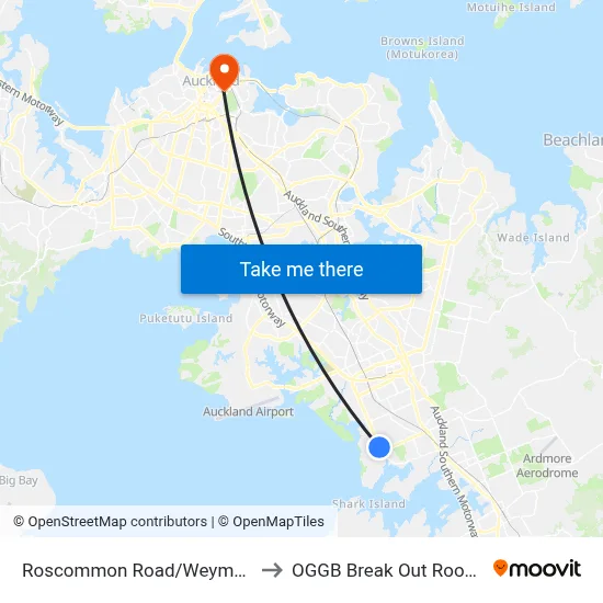 Roscommon Road/Weymouth Road to OGGB Break Out Room Level3 map