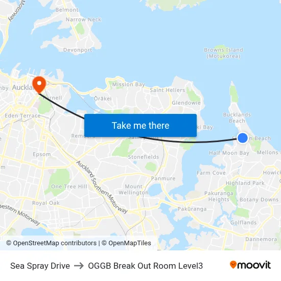 Sea Spray Drive to OGGB Break Out Room Level3 map
