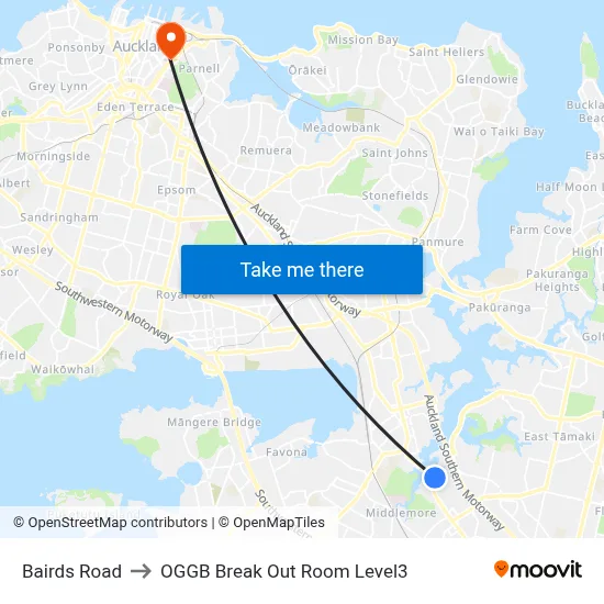 Bairds Road to OGGB Break Out Room Level3 map