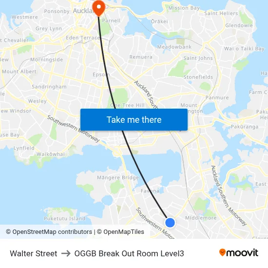 Walter Street to OGGB Break Out Room Level3 map