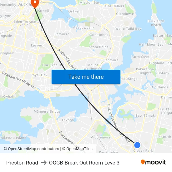 Preston Road to OGGB Break Out Room Level3 map