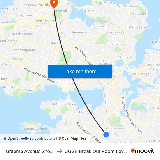 Graeme Avenue Shops to OGGB Break Out Room Level3 map