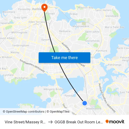 Vine Street/Massey Road to OGGB Break Out Room Level3 map