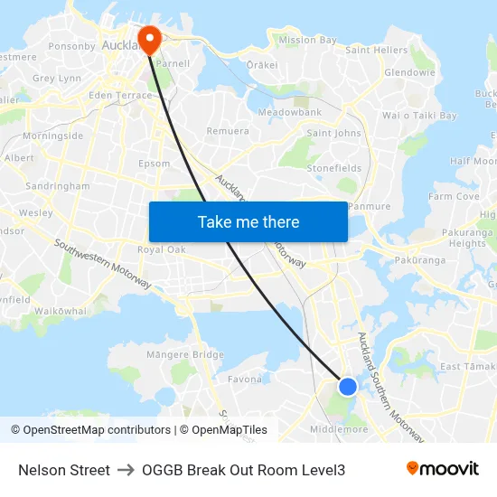 Nelson Street to OGGB Break Out Room Level3 map