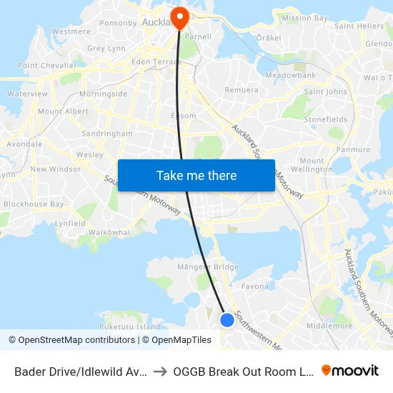 Bader Drive/Idlewild Avenue to OGGB Break Out Room Level3 map