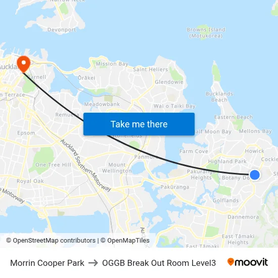 Morrin Cooper Park to OGGB Break Out Room Level3 map