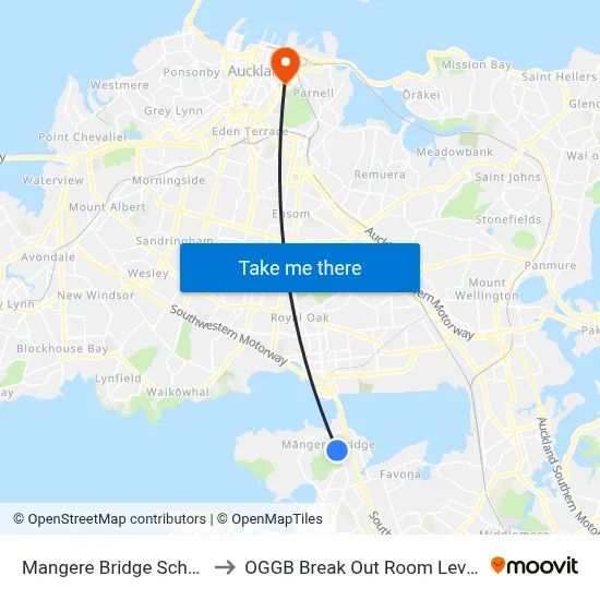 Mangere Bridge School to OGGB Break Out Room Level3 map