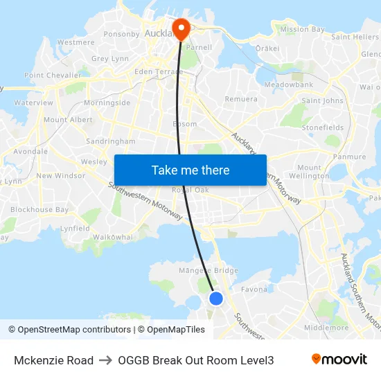 Mckenzie Road to OGGB Break Out Room Level3 map