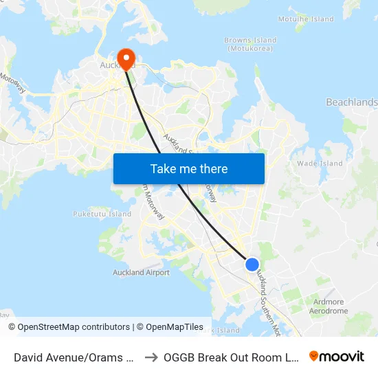 David Avenue/Orams Road to OGGB Break Out Room Level3 map