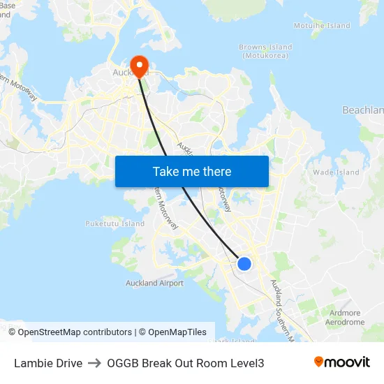 Lambie Drive to OGGB Break Out Room Level3 map