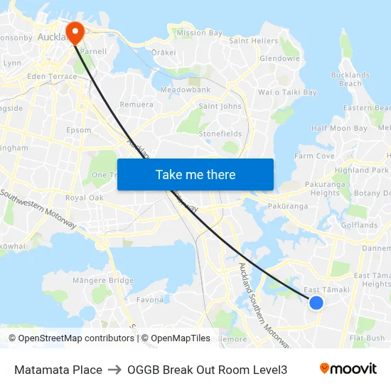 Matamata Place to OGGB Break Out Room Level3 map