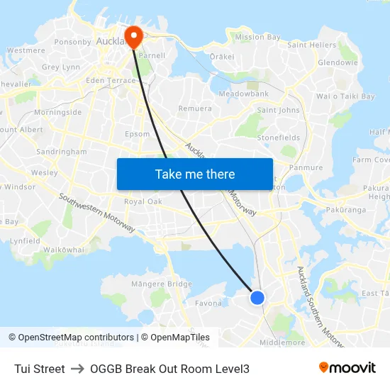 Tui Street to OGGB Break Out Room Level3 map