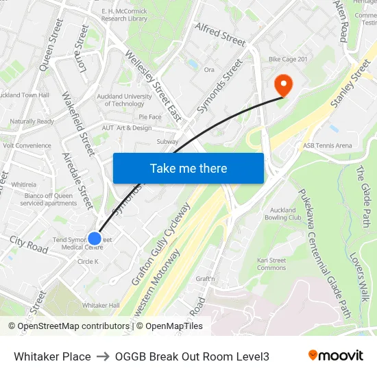 Whitaker Place to OGGB Break Out Room Level3 map